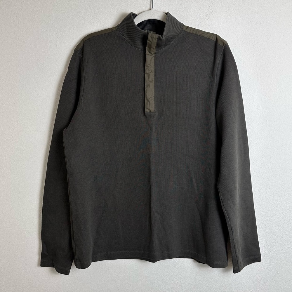 Boss Hugo Boss olive green quarter zip pullover sweatshirt sweater L